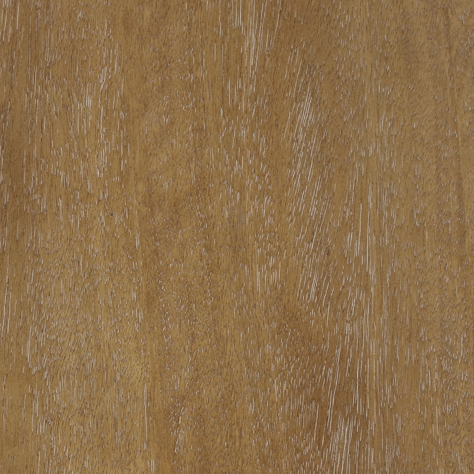 Close-up of a wooden surface with a natural brown color, visible grain patterns, and textured streaks running in various directions. The wood has a slightly glossy finish, highlighting its organic texture.