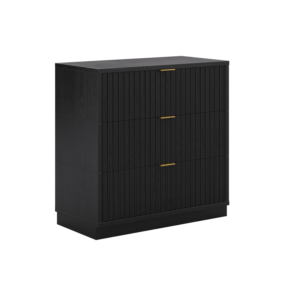 Modern Stackable 3-Drawer Modular Dresser Black Oak - Nathan James