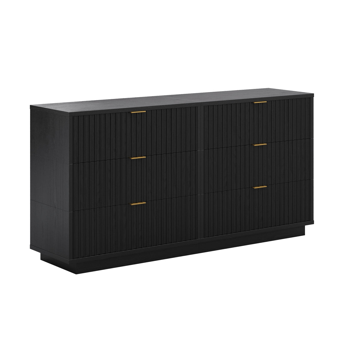 Modern Stackable 6-Drawer Modular Dresser Black Oak - Nathan James