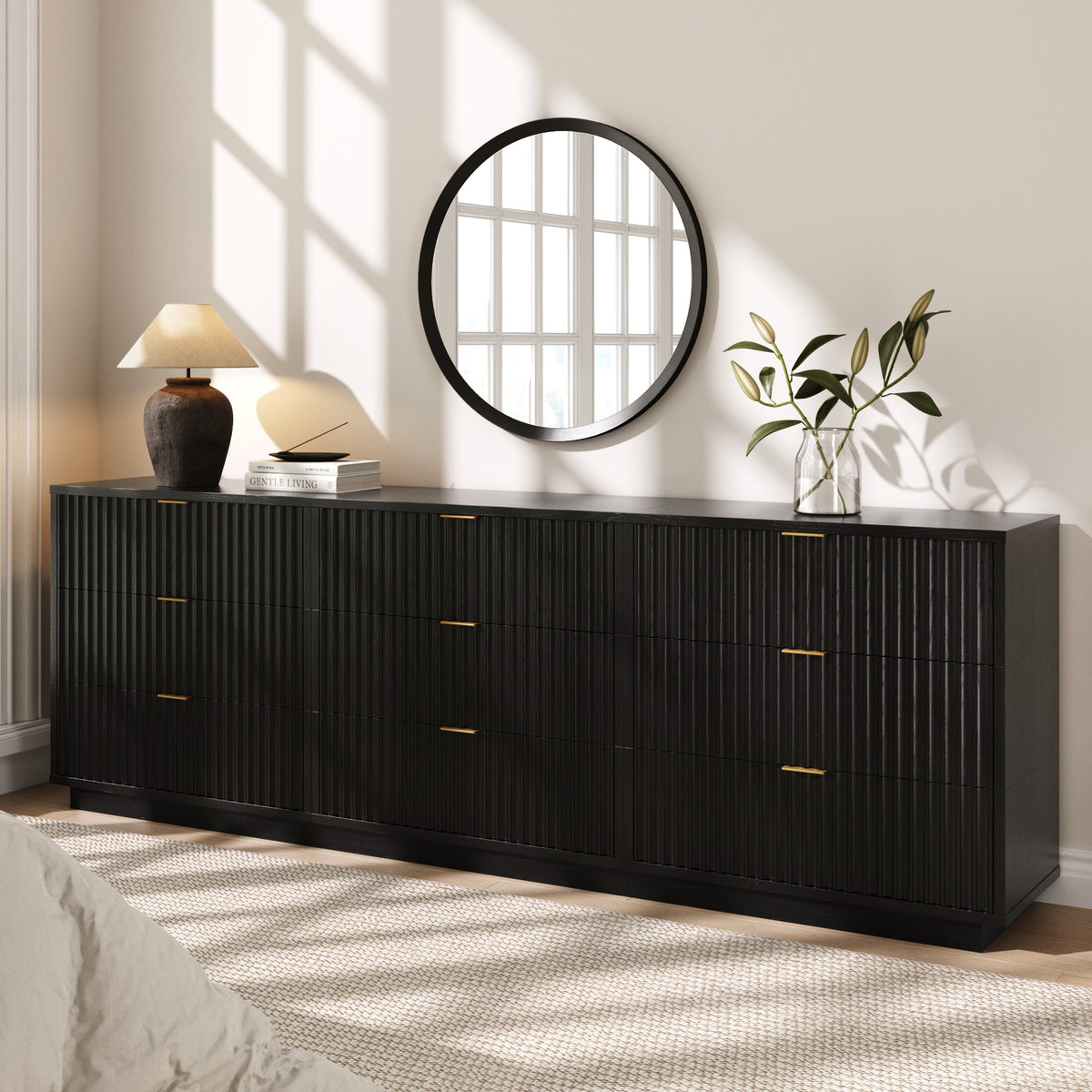 Modern Stackable 9-Drawer Modular Dresser Black Oak - Nathan James