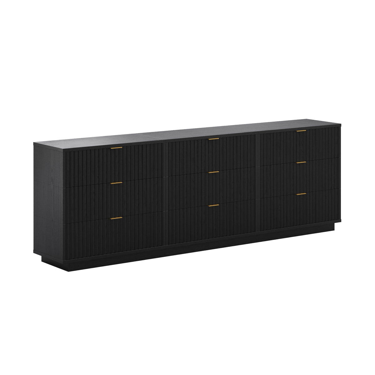 Modern Stackable 9-Drawer Modular Dresser Black Oak - Nathan James