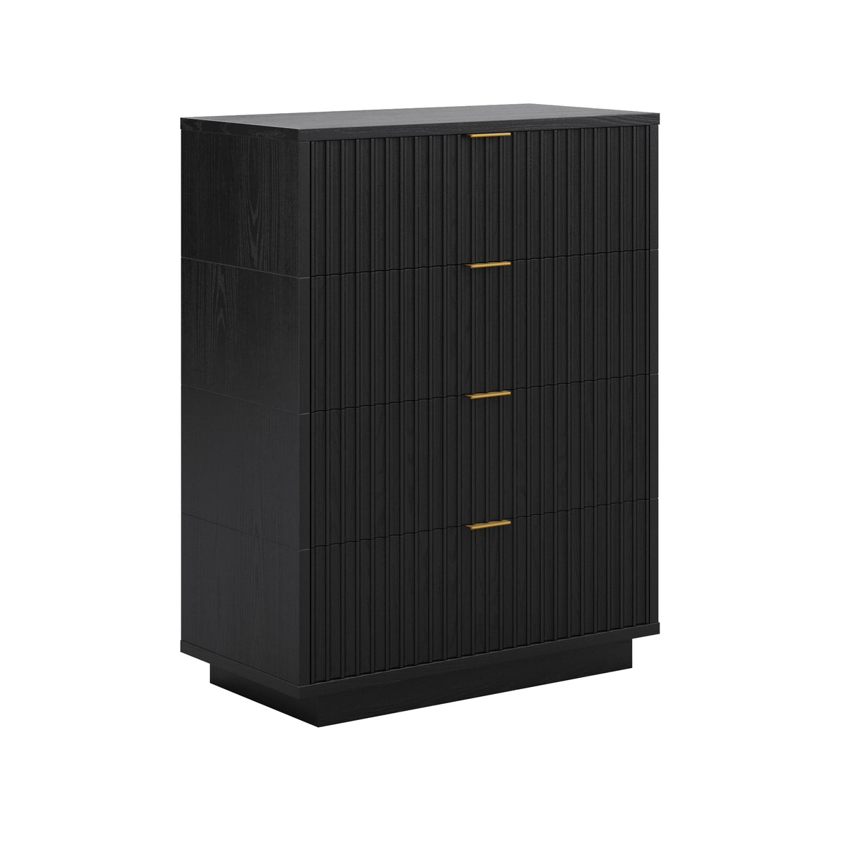 Modern Stackable 4-Drawer Modular Dresser Black Oak - Nathan James