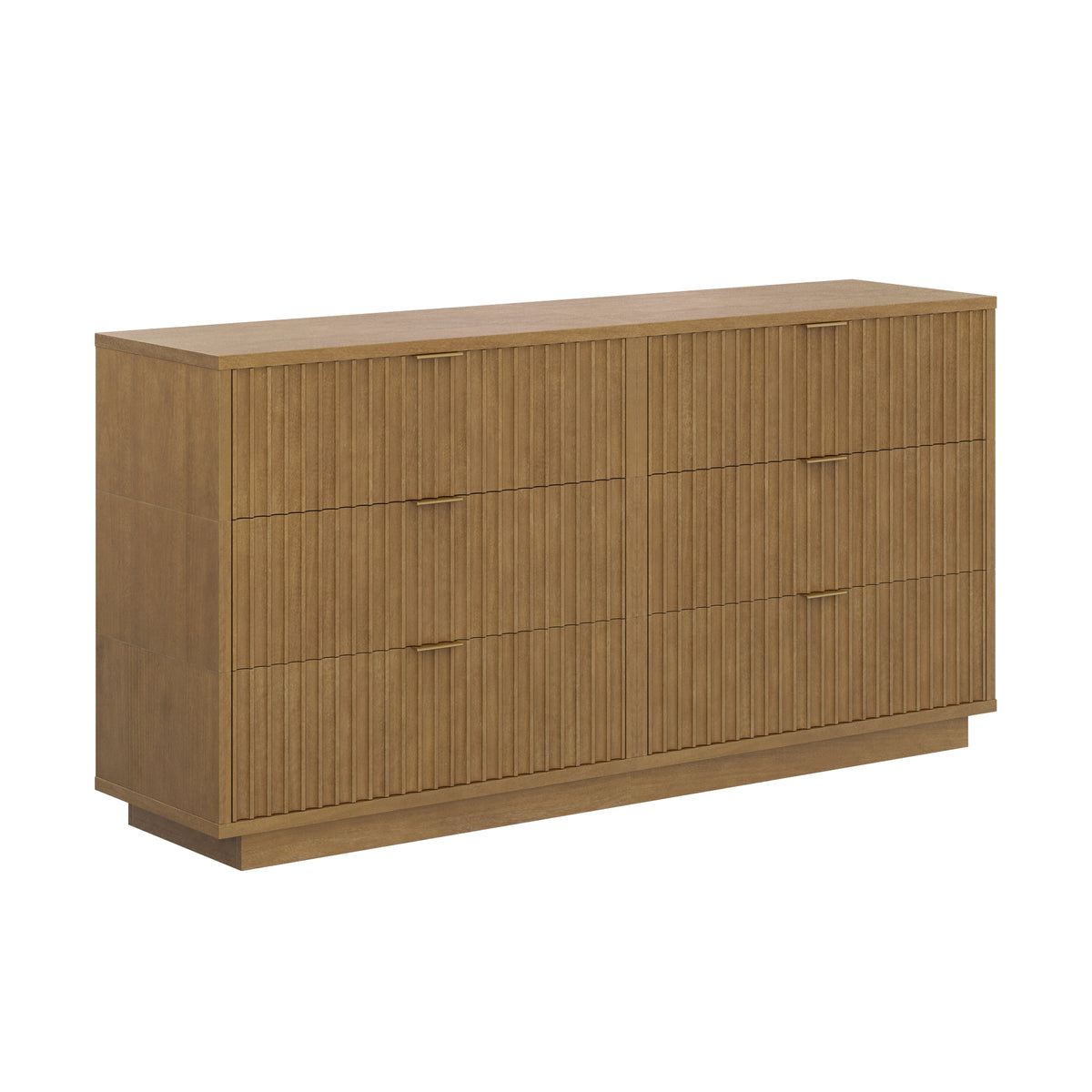 Modern Stackable 6-Drawer Modular Dresser Light Brown - Nathan James