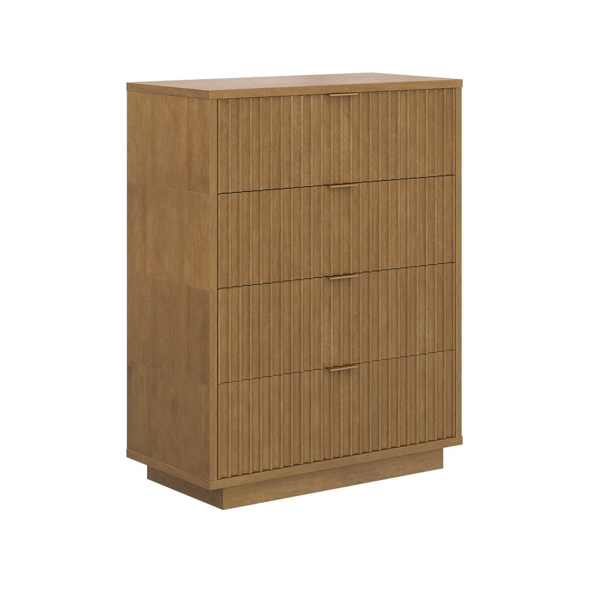 Modern Stackable 4-Drawer Modular Dresser Light Brown - Nathan James